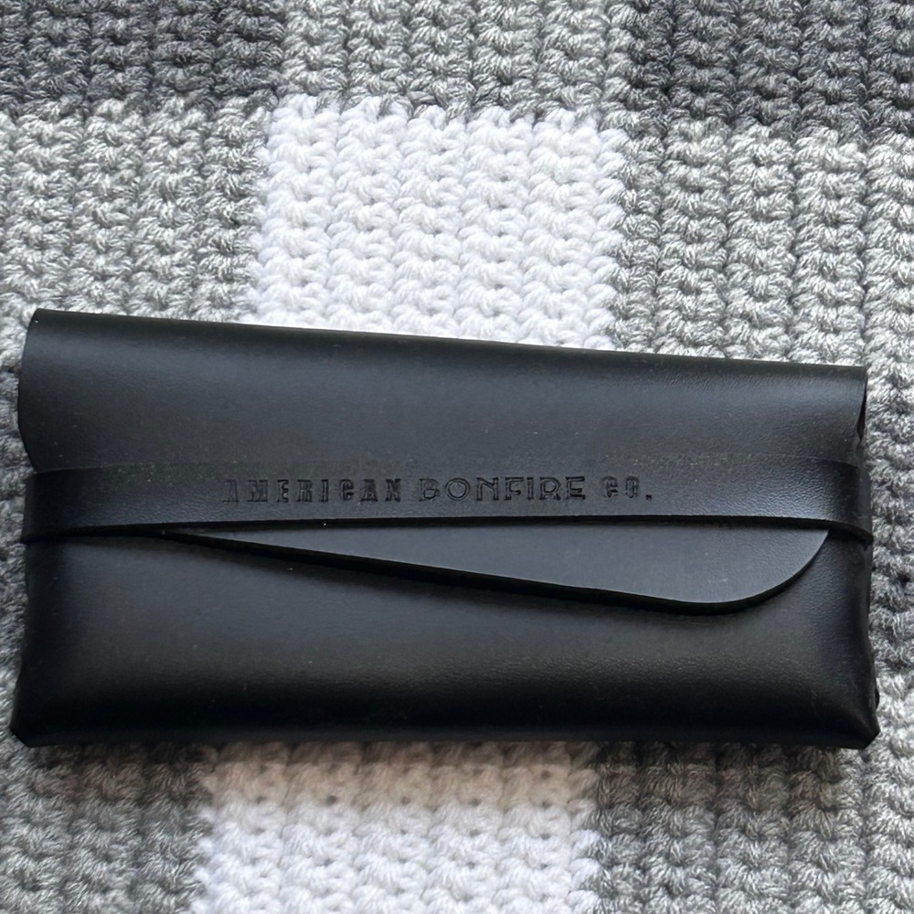 American Bonfire Co Sunglasses Case Leather OS Black Western Minimalist Rugged
